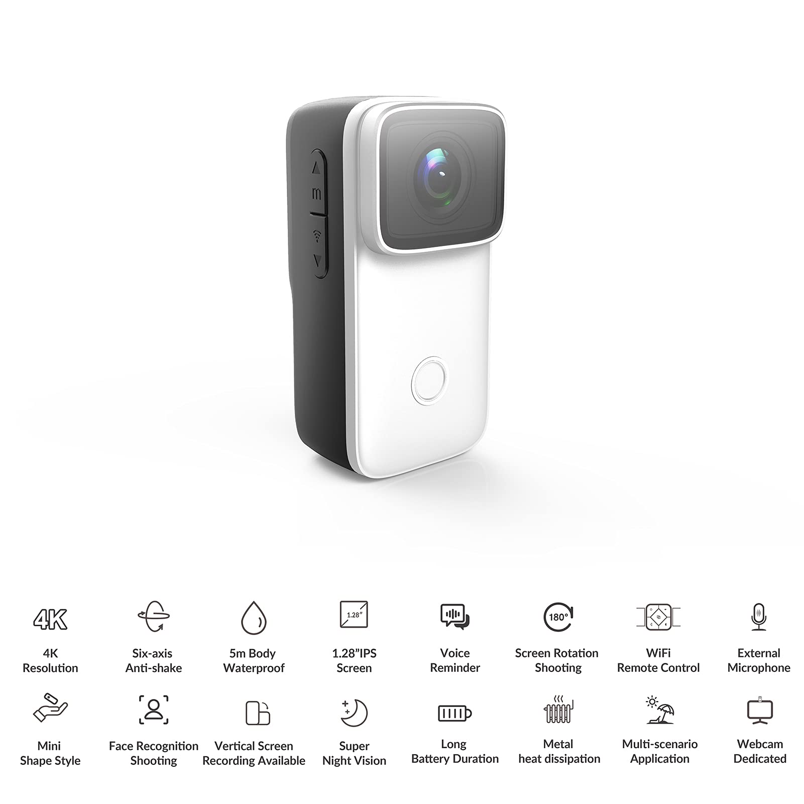 Amazon | SJCAM C200 4K 24FPS ミニWiFiアクションカメラ 1.28インチ